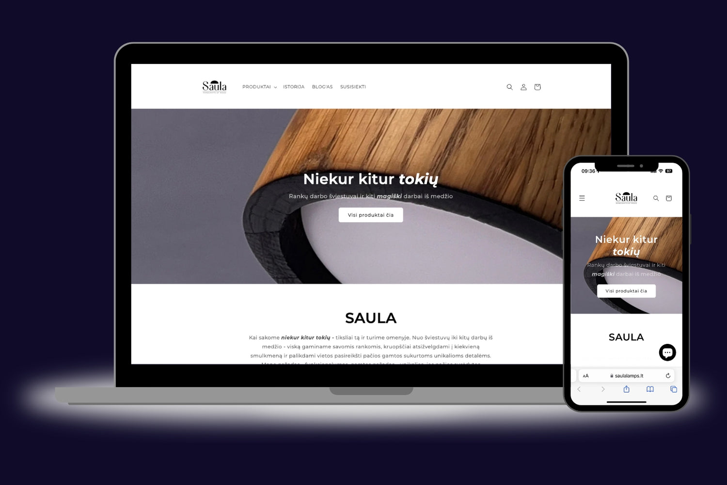 shopify elektronine parduotuve ranku darbo produktams