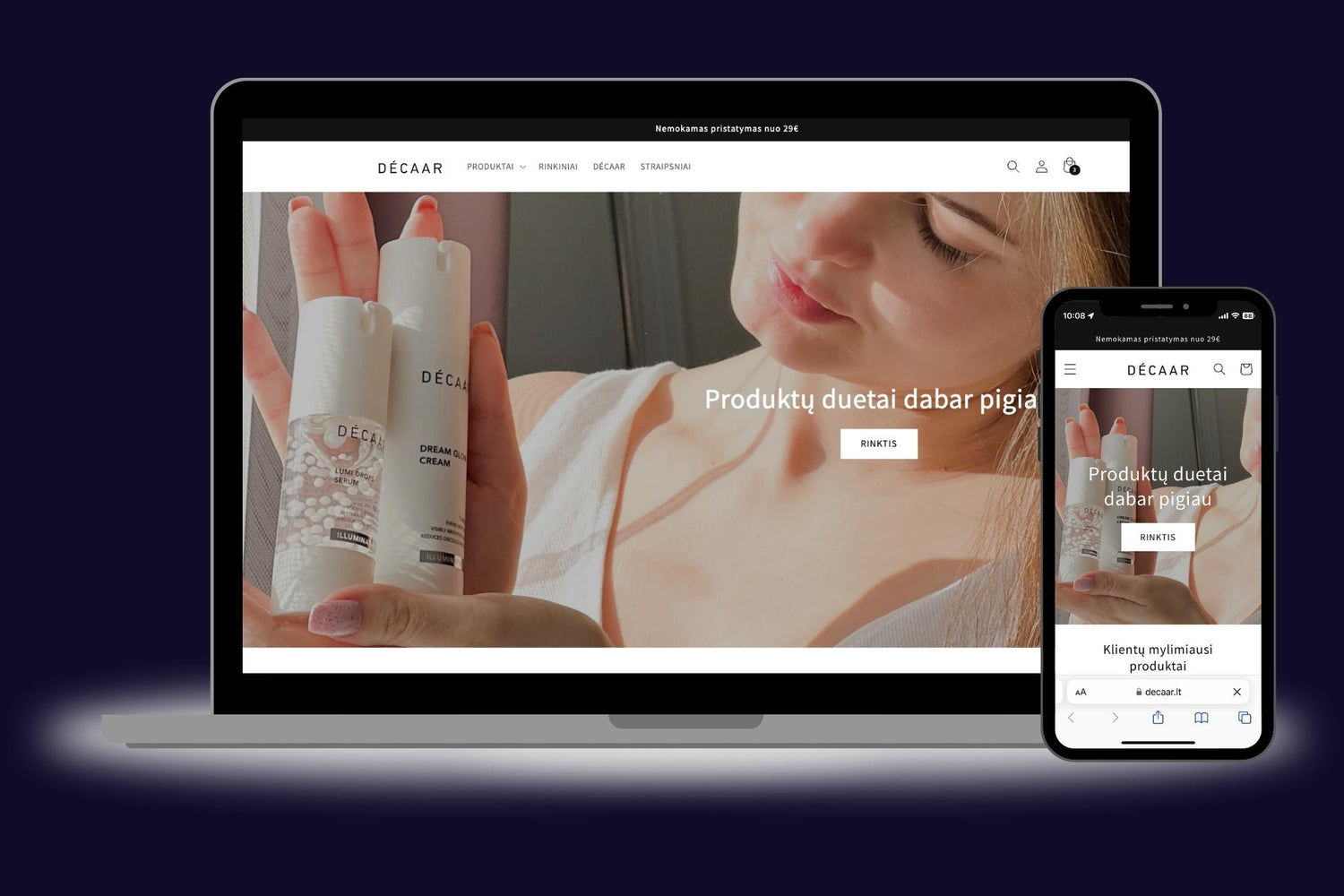 shopify svetaines atlikti darbai