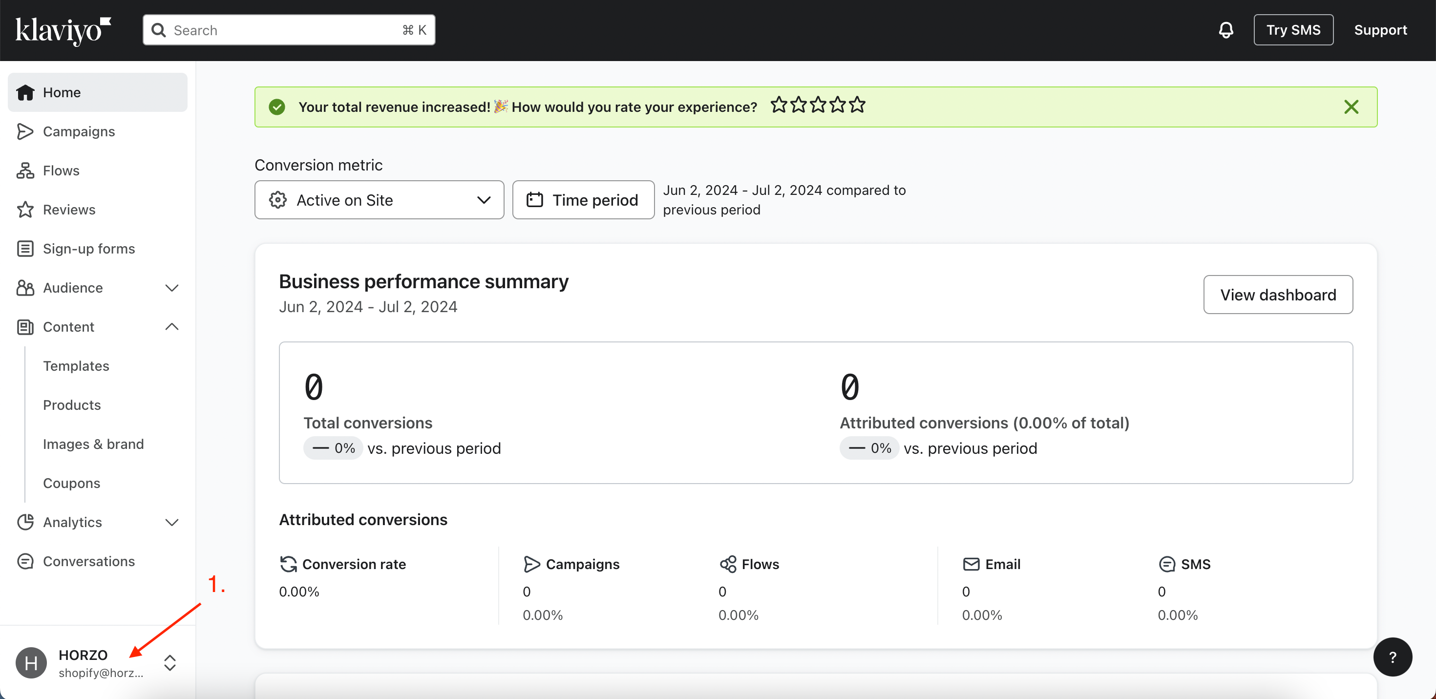 Spauskite account ir sekite toliau